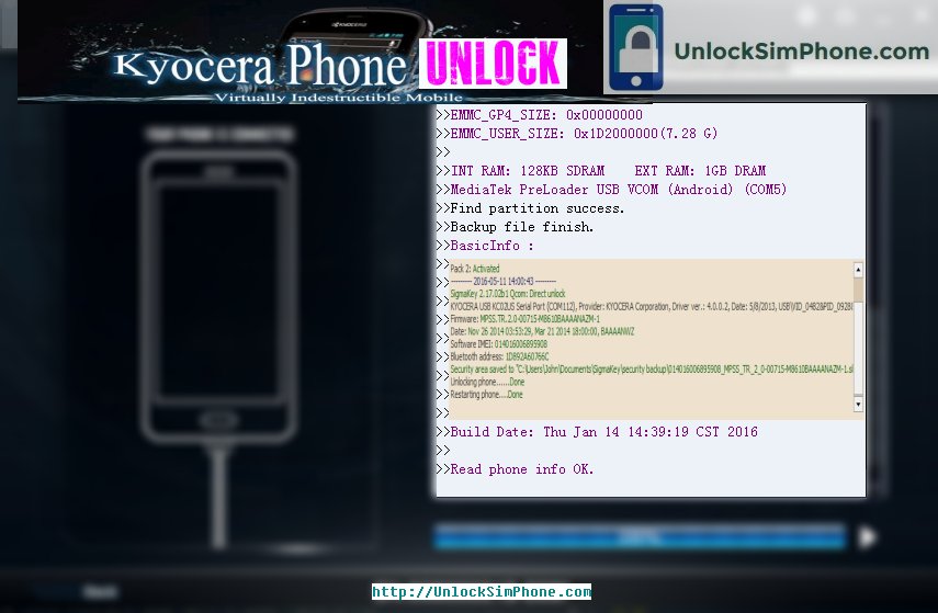 Kyocera S1370 Unlock Code Free